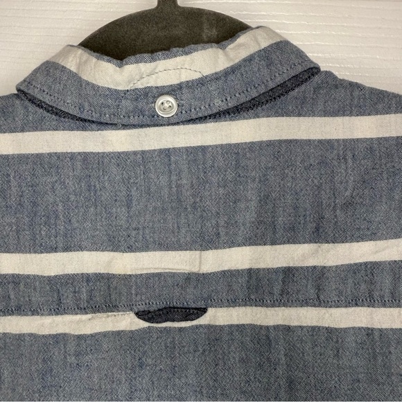 Billabong Blue White Casual Button Down Striped Shirt 100% Cotton Size Large GUC - Picture 5 of 8